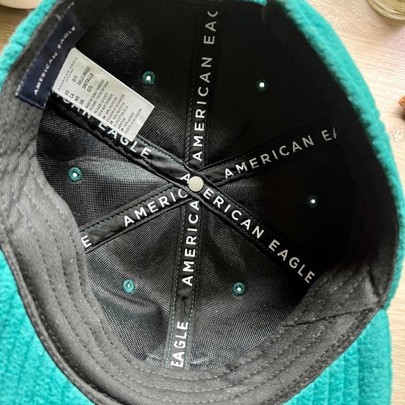 NWOT Fleece Vintage 90's Teal Green Hat - Picture 5 of 5